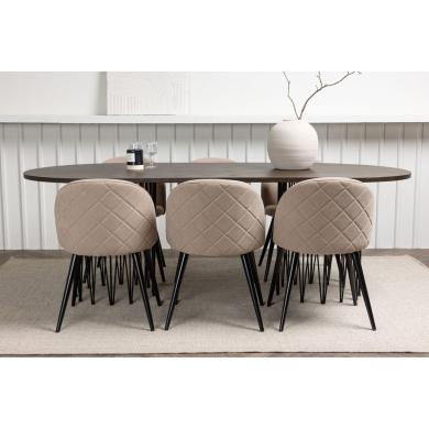 Rektangul&auml;r matgrupp Stone, Velvet
