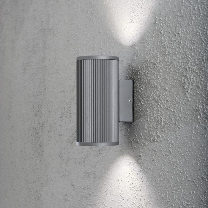 Vägglampa Ute Siracusa GU10 Dubbel Grå