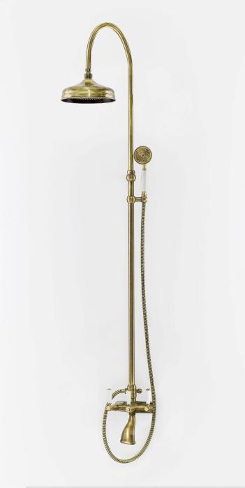 Takduschset Windsor för Badkar med Revival Uni 2-grepps Badkarsblandare 150cc