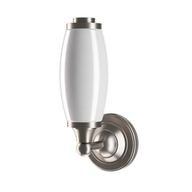 V&auml;gglampa med Rundad Bas & Frostad Cylindrisk Glaskupa