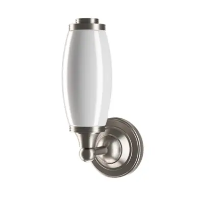 V&auml;gglampa med Rundad Bas & Frostad Cylindrisk Glaskupa