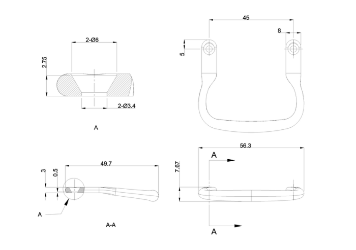 Handtag i Krom till Toalettsitsar