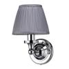V&auml;gglampa med Rundad Bas Plisserad Lampsk&auml;rm