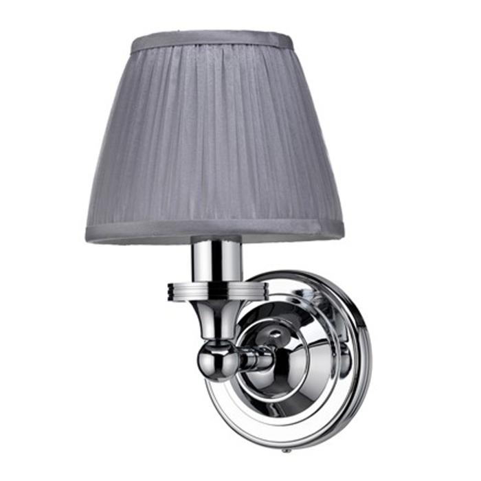 Vägglampa med Rundad Bas Plisserad Lampskärm