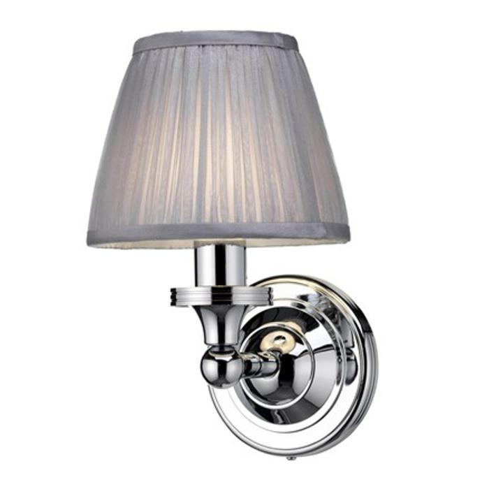 Vägglampa med Rundad Bas Plisserad Lampskärm