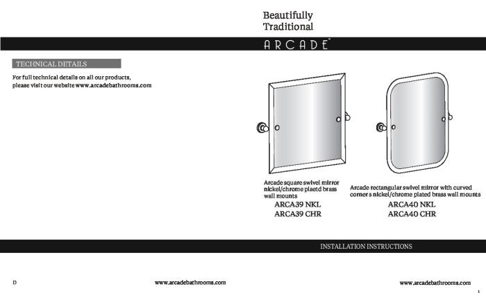 Rektangulär Svängbar Spegel