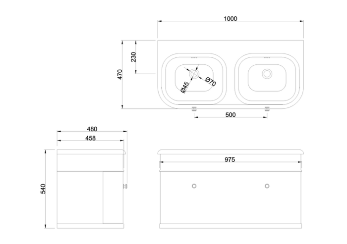 Kommod Chalfont, 1 Låda