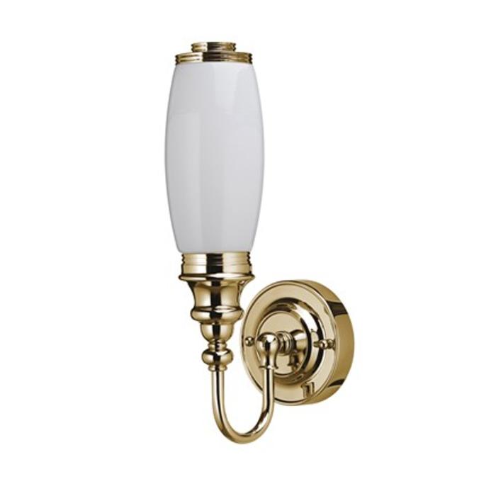 Vägglampa med Dekorativ Bas & Frostad Cylindrisk Glaskupa