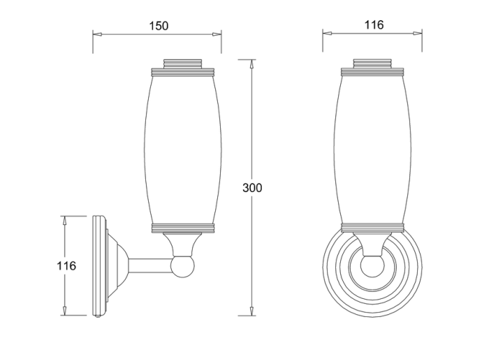 Hög Tubformad Lampa