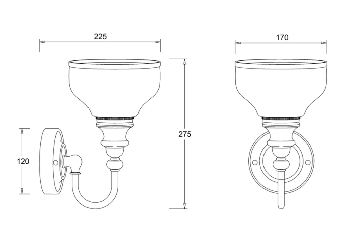 Skålformad Lampa, Ornamental