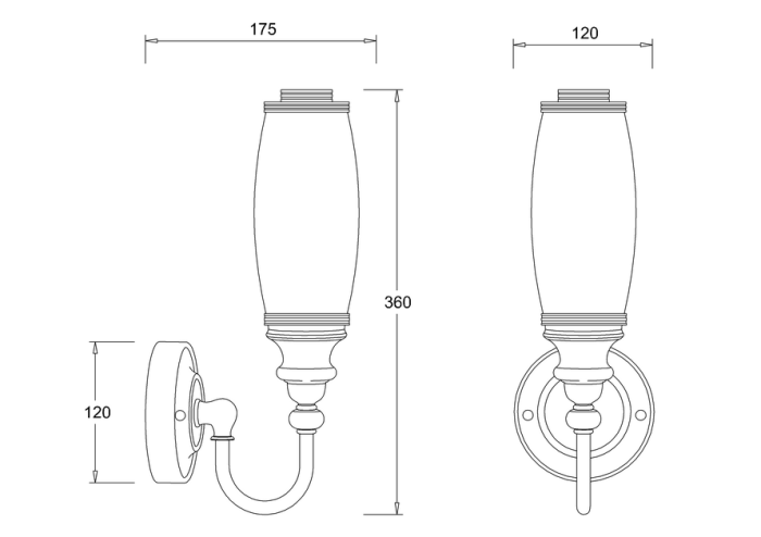 Hög Tubformad Lampa, Ornamental