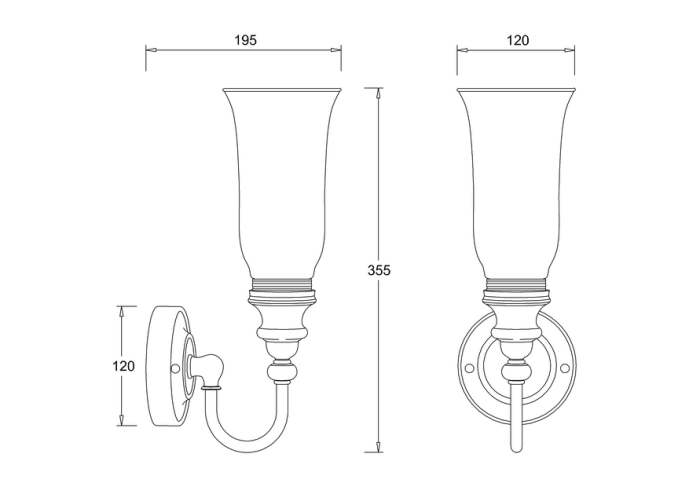 Hög Rund Lampa, Ornamental