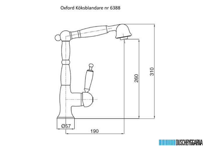 Köksblandare Oxford med Handdusch