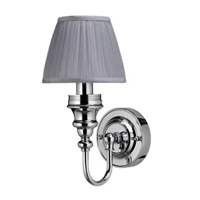 V&auml;gglampa med Dekorativ Bas & Veckad Lampsk&auml;rm