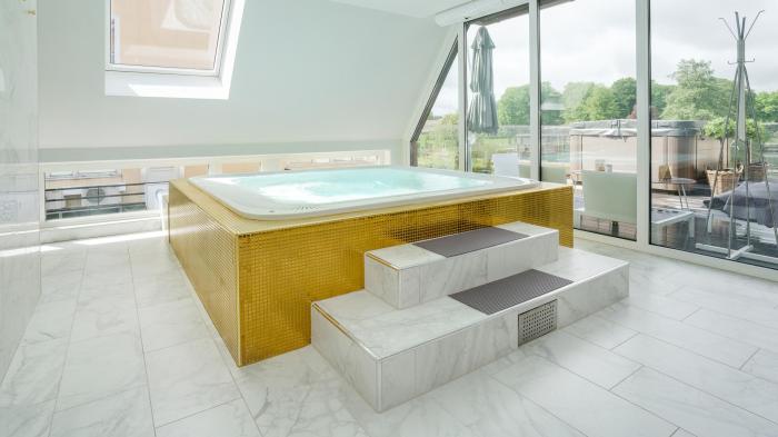 Mosaik Guld, Borstad Metall 1,5x1,5