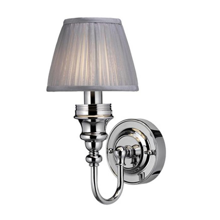 Vägglampa med Dekorativ Bas & Veckad Lampskärm