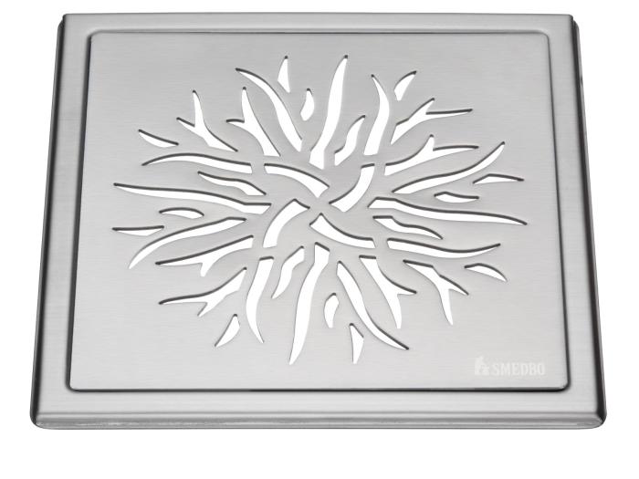 Golvbrunnsil Outline Rostfritt Stål, Mönster: Krona