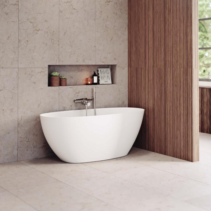 Badkar Sandhamn Gjutmarmor Fristående Dubbel