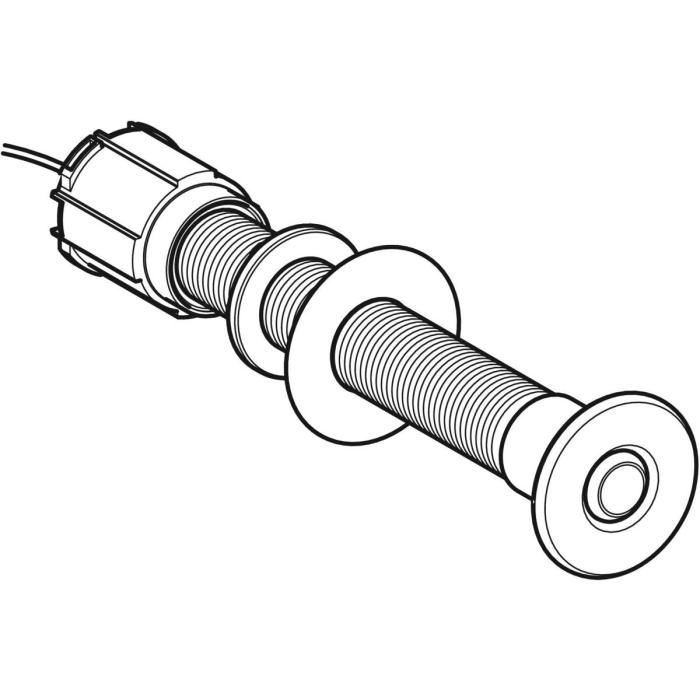 Pneumatisk Inbyggnad Enkeltryckknapp Förkromad