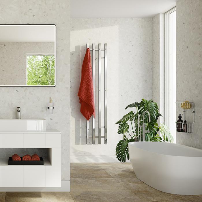 Handduksvärmare Dry Vertikal Modell Elektrisk Krom