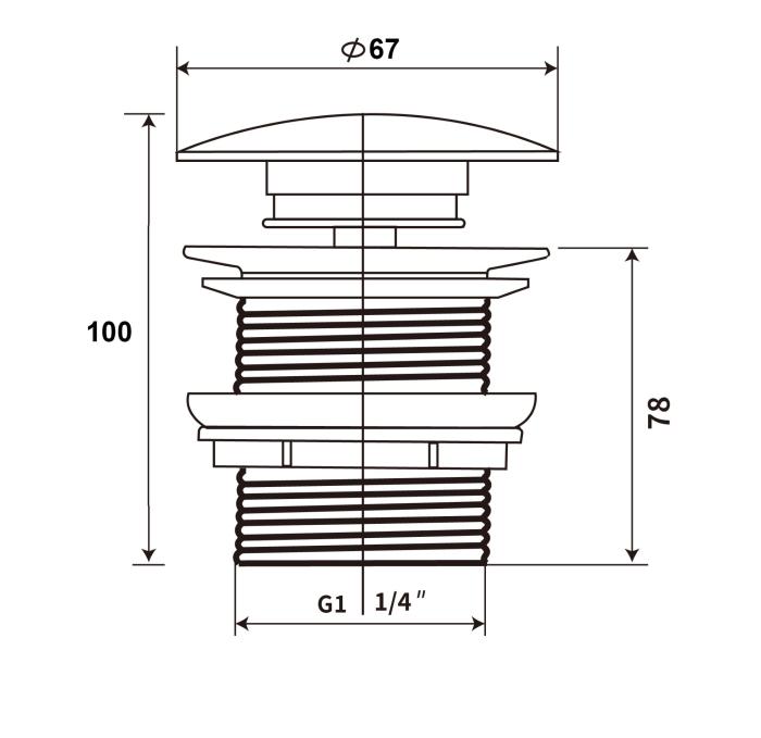 Bottenventil Nourk Pop-Up
