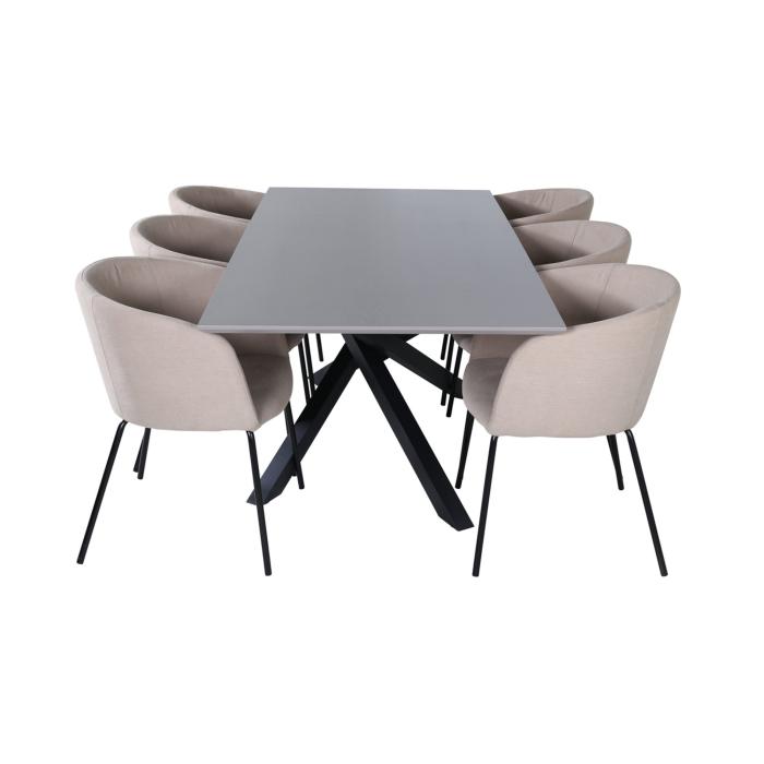 Rektangulär matgrupp Piazza, Berit