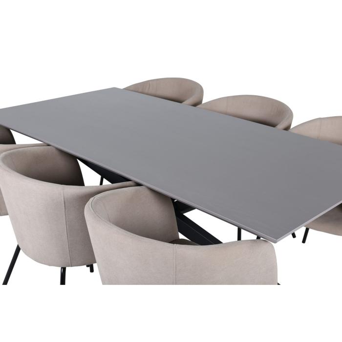 Rektangulär matgrupp Piazza, Berit