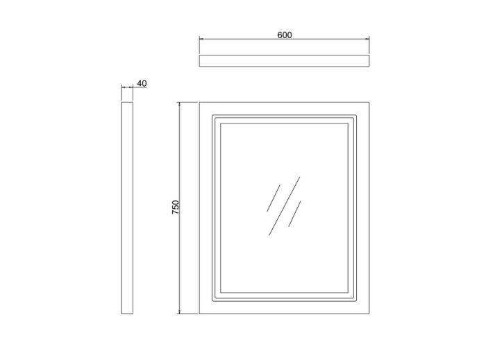Inramad Spegel med LED-belysning