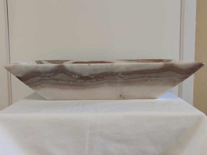 Tvättställ Hopium Rektangulär Vit & Brun 60x40x13 cm