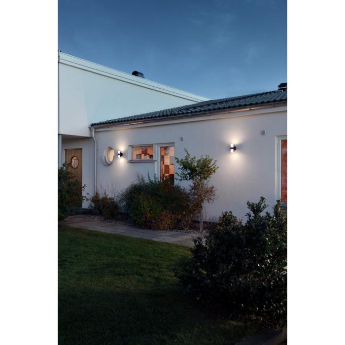 Vägglampa Ute Modena GU10 Dubbel Svart/Opal