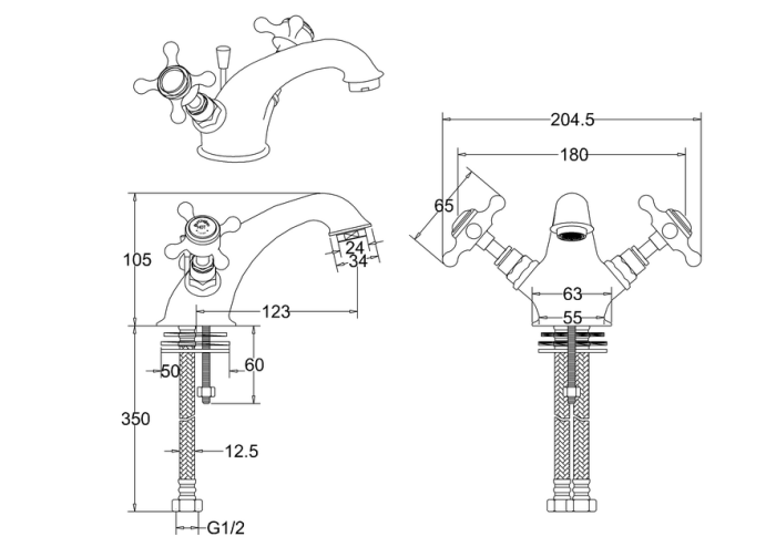 Tvättställsblandare Stafford