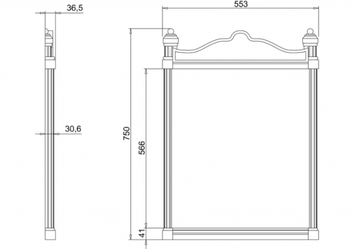 Spegel Aluminium