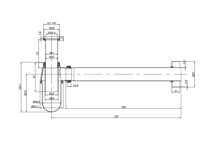 Vattenlås till Tvättställ