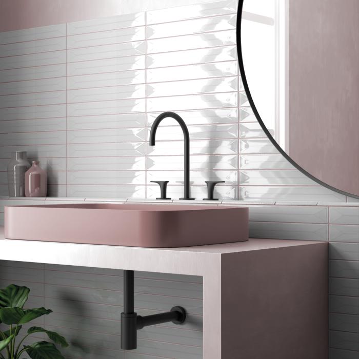 Kakel Vitral Dekor Light Grey 5x40