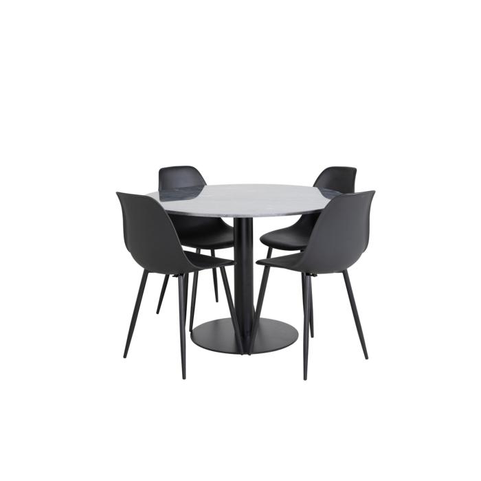 Round Dining Set Estelle, Polar