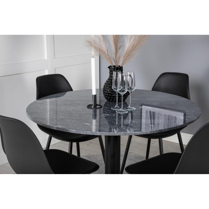 Round Dining Set Estelle, Polar