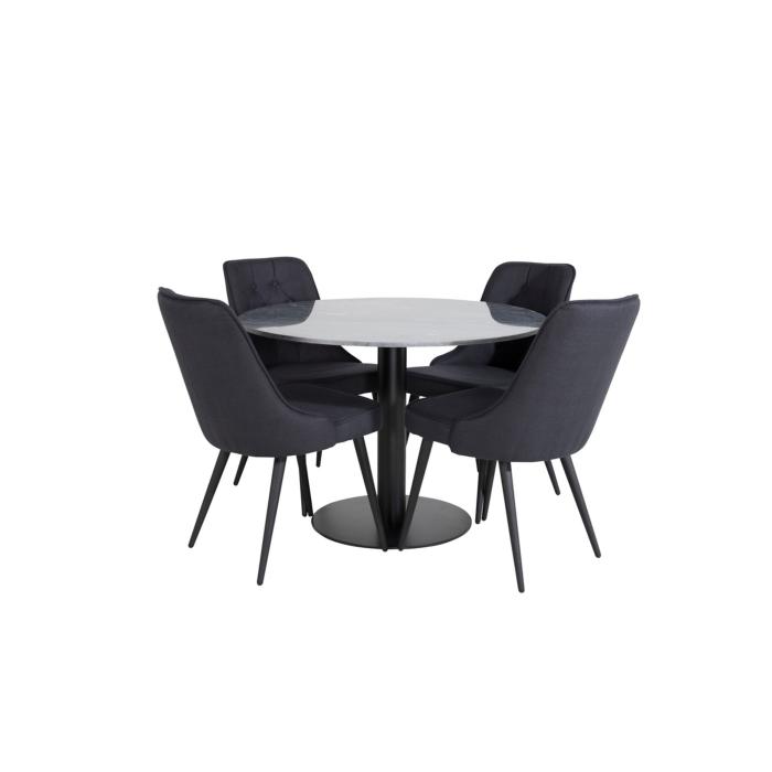 Round Dining Set Estelle, Velvet Deluxe