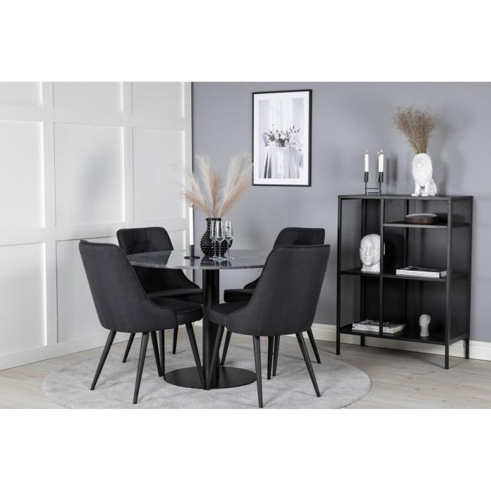Round Dining Set Estelle, Velvet Deluxe