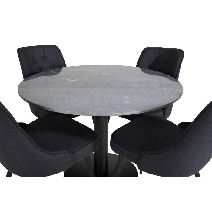 Round Dining Set Estelle, Velvet Deluxe