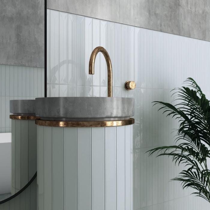 Kakel Vitral Dekor Light Grey 5x40