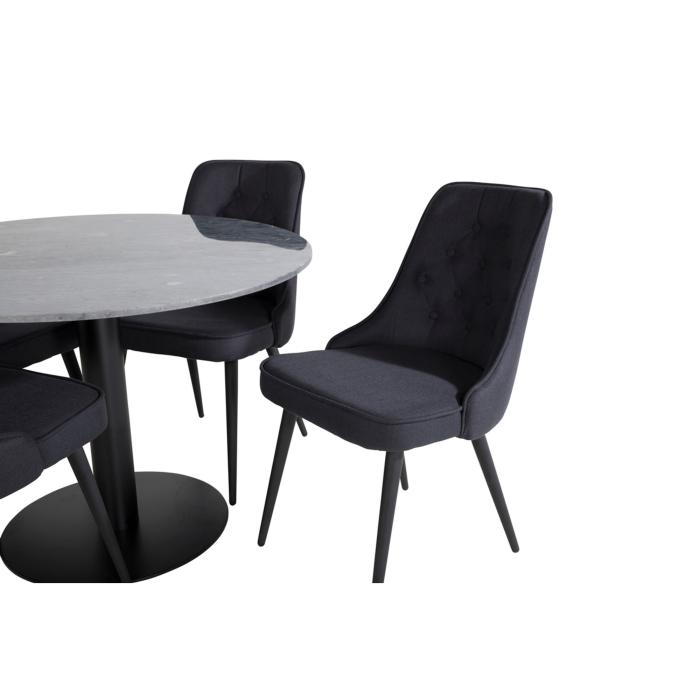 Round Dining Set Estelle, Velvet Deluxe