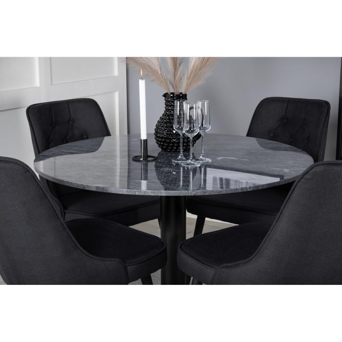 Round Dining Set Estelle, Velvet Deluxe