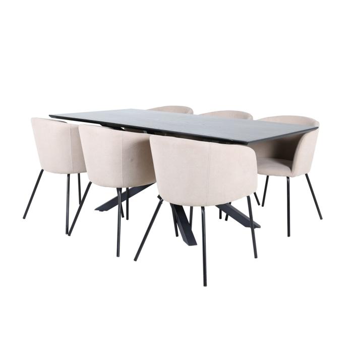 Rektangulär matgrupp Piazza, Berit