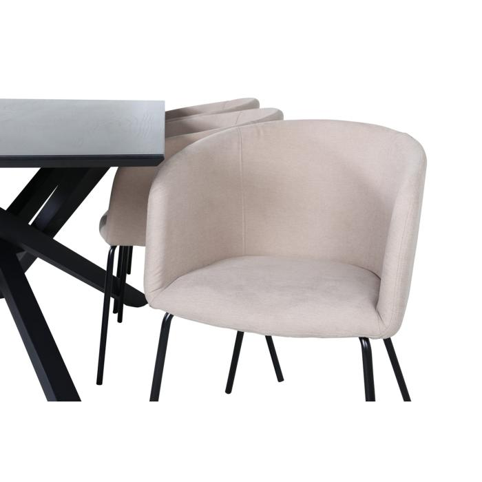 Rektangulär matgrupp Piazza, Berit