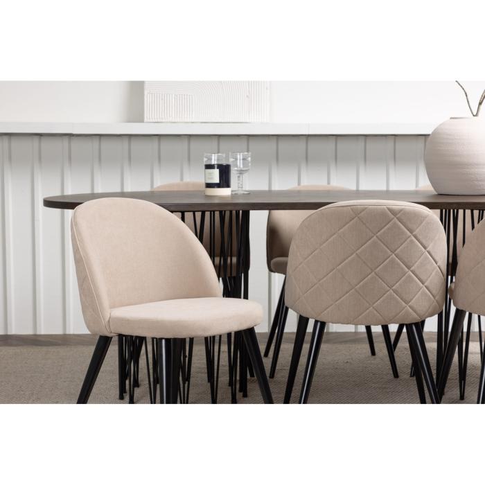 Rektangulär matgrupp Stone, Velvet