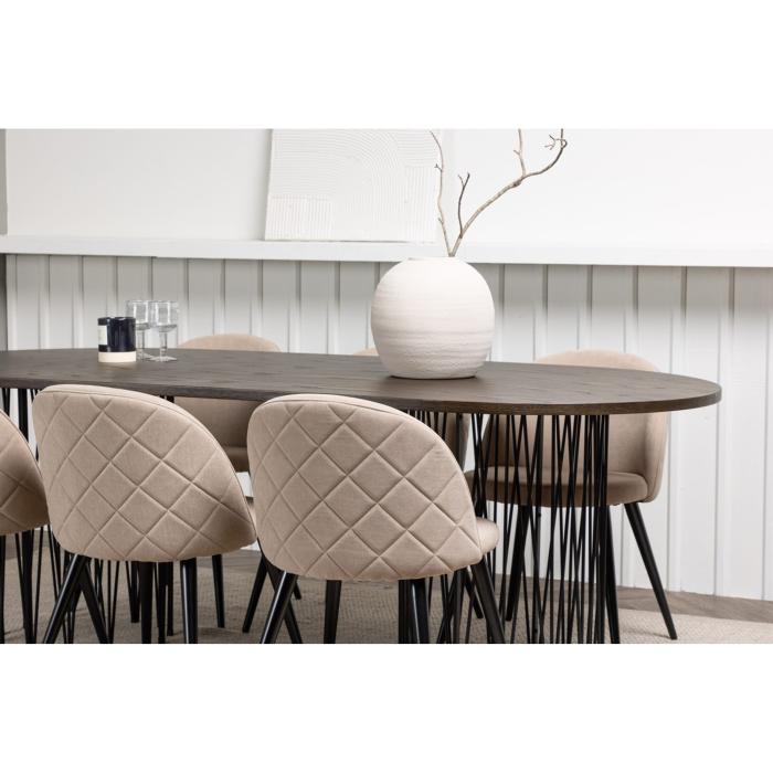 Rektangulär matgrupp Stone, Velvet