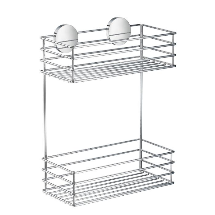 Duschkorg Dubbel Självhäftande Krom