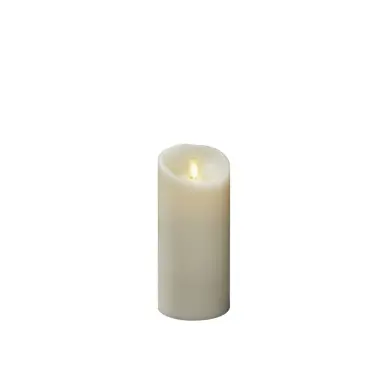 Dekorationsljus El Vaxljus gr&auml;ddvitt, varmvit LED timer 5h 2xC