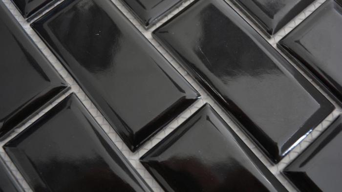 Mosaik Metro Black Gloss 4,5x9,5