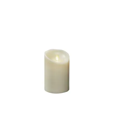 Dekorationsljus El Vaxljus gr&auml;ddvitt, varmvit LED timer 5h 2xD